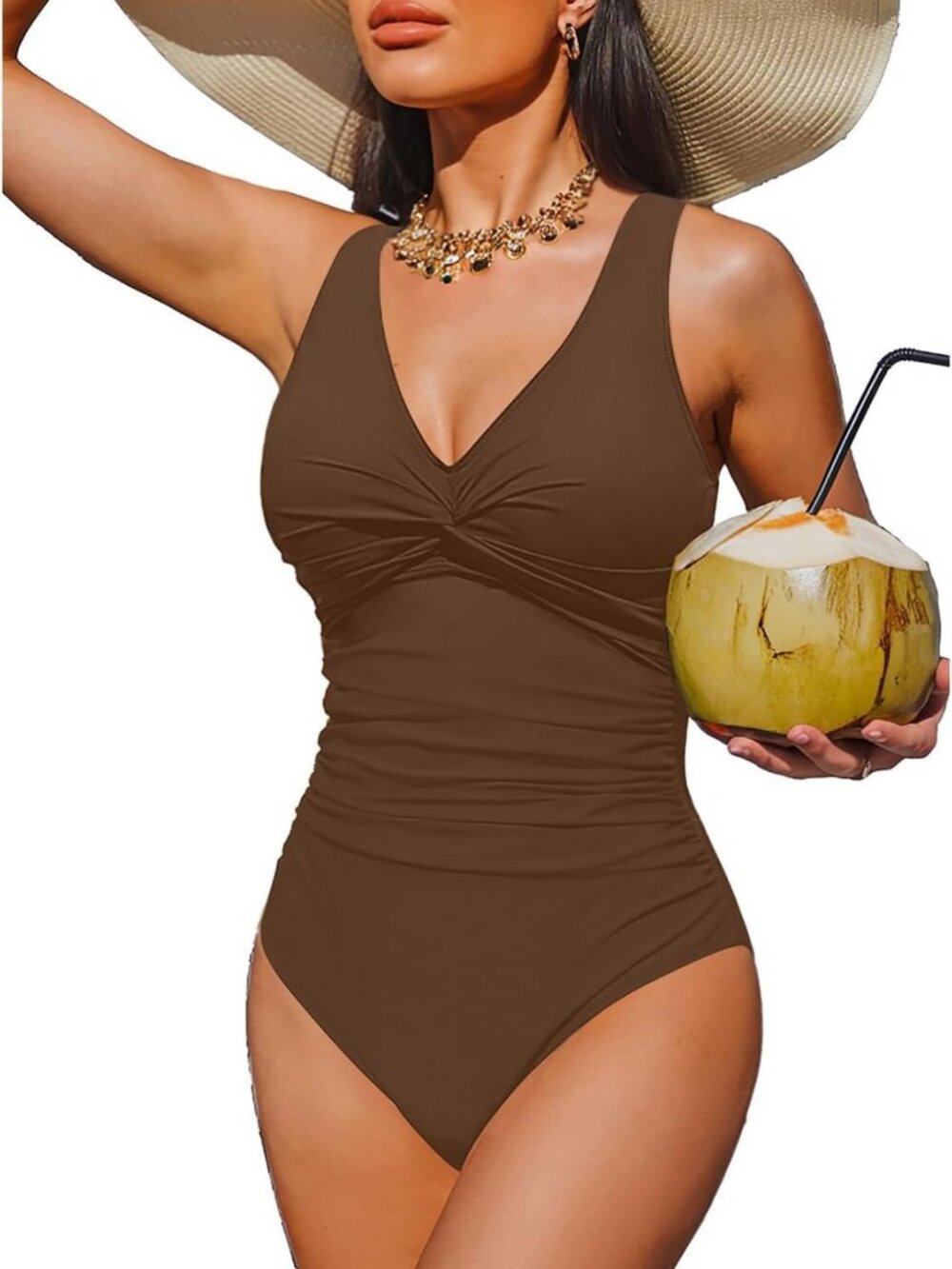 Tummy Control One Piece Swimsuit for Women | Push Up Full Coverage Bathing Suit